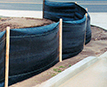 Silt-fence on a corner lot